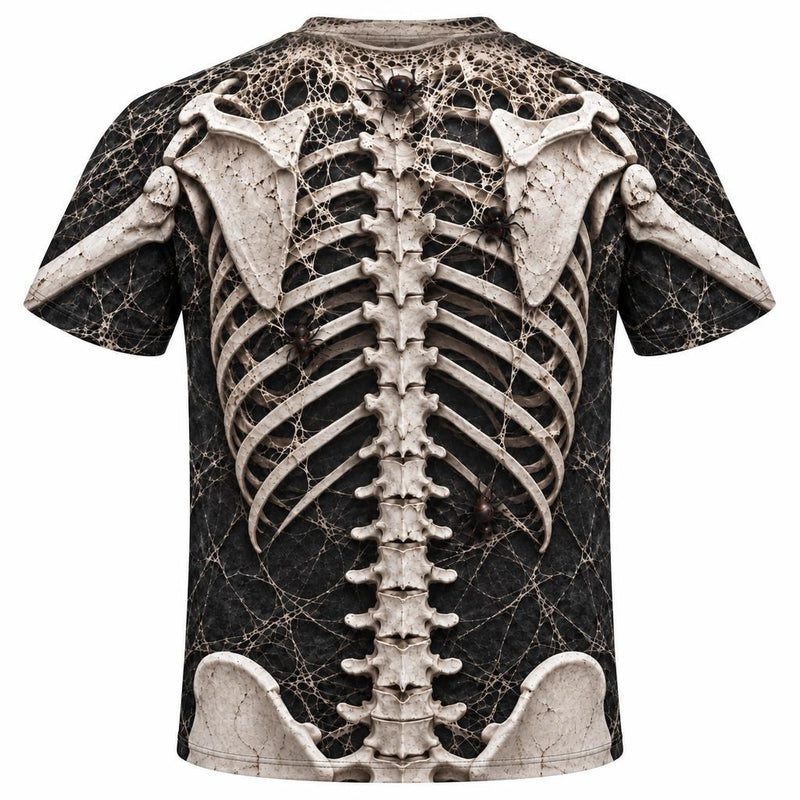 Webbed Skeleton Costume All Over Men's T-Shirt Men's T-Shirts Old Glory