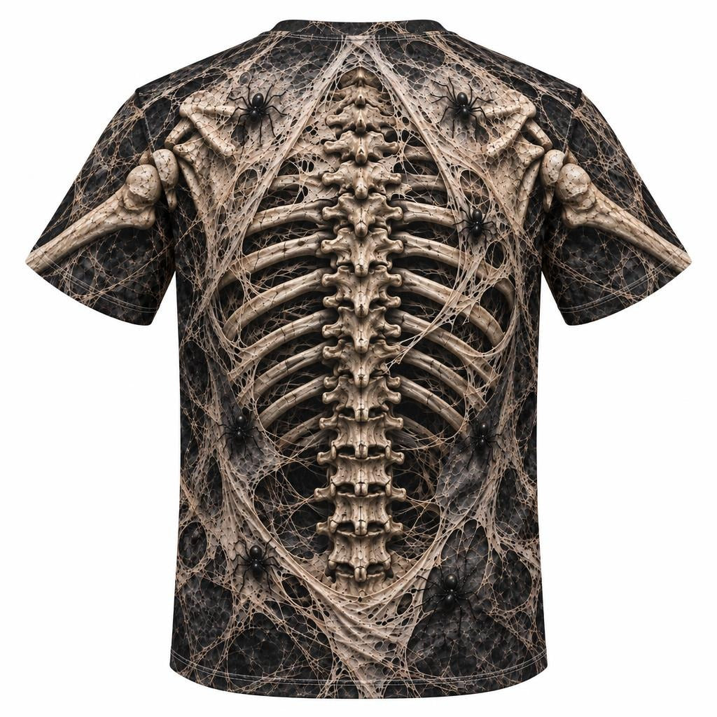 Haunted Skeleton Ribcage Costume All Over Men's T-Shirt Men's T-Shirts Old Glory