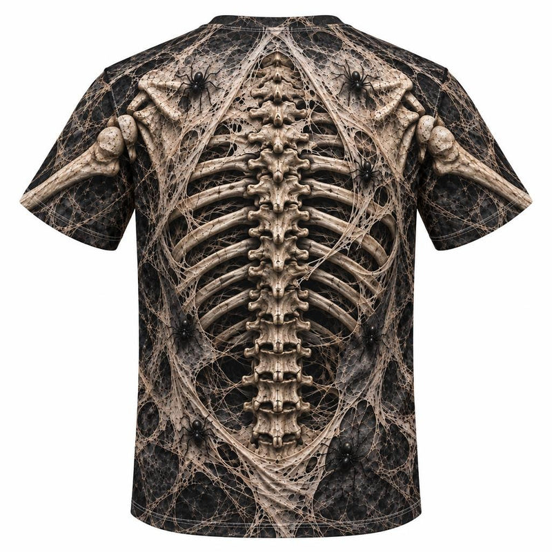 Haunted Skeleton Ribcage Costume All Over Men's T-Shirt Men's T-Shirts Old Glory