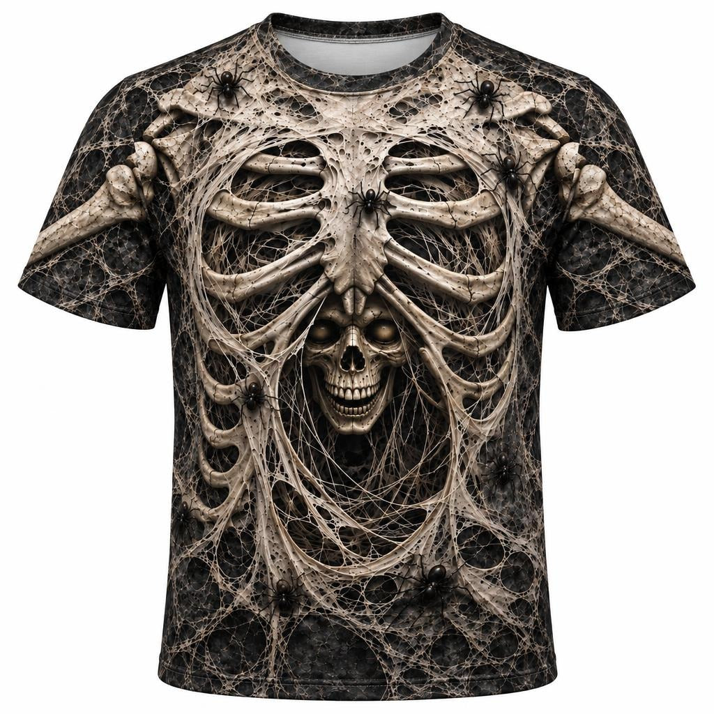 Haunted Skeleton Ribcage Costume All Over Men's T-Shirt Men's T-Shirts Old Glory SM Multicolor