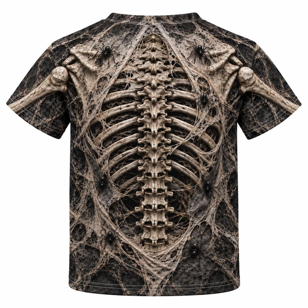 Haunted Skeleton Ribcage Costume All Over Toddler T-Shirt Toddler T-Shirts Old Glory