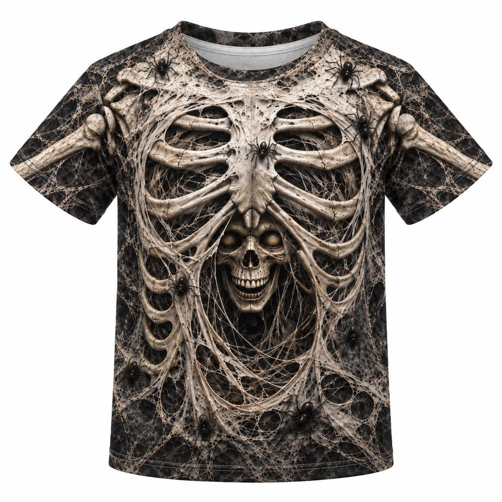 Haunted Skeleton Ribcage Costume All Over Toddler T-Shirt Toddler T-Shirts Old Glory 2T Multicolor
