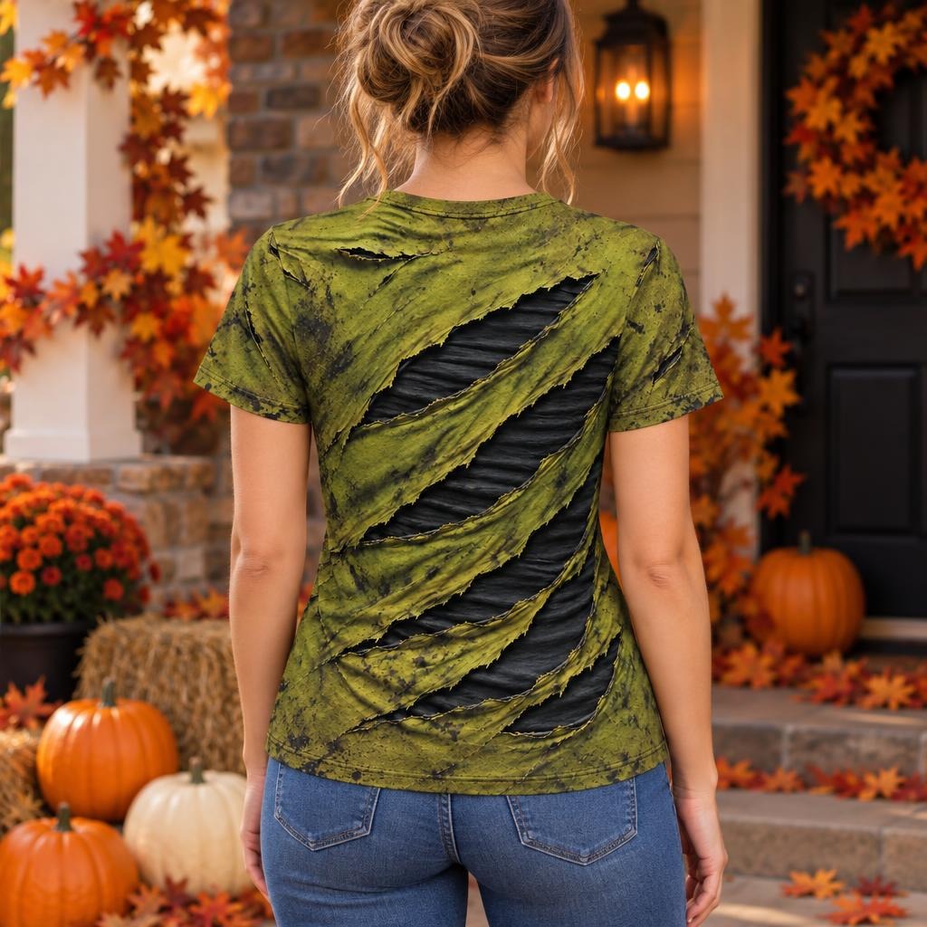 Toxic Torn Monster Costume All Over Women's T-Shirt Women's T-Shirts Old Glory