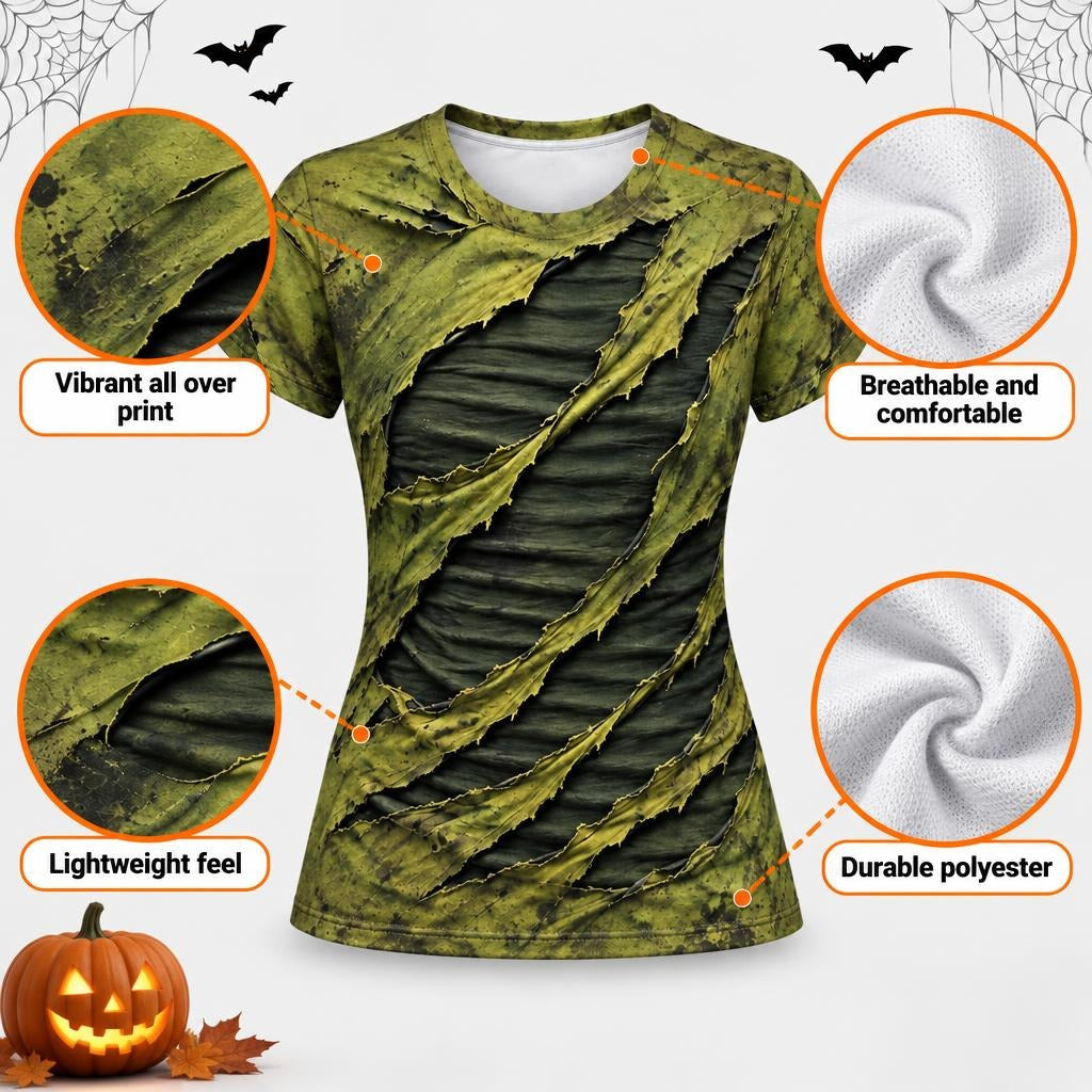 Toxic Torn Monster Costume All Over Women's T-Shirt Women's T-Shirts Old Glory