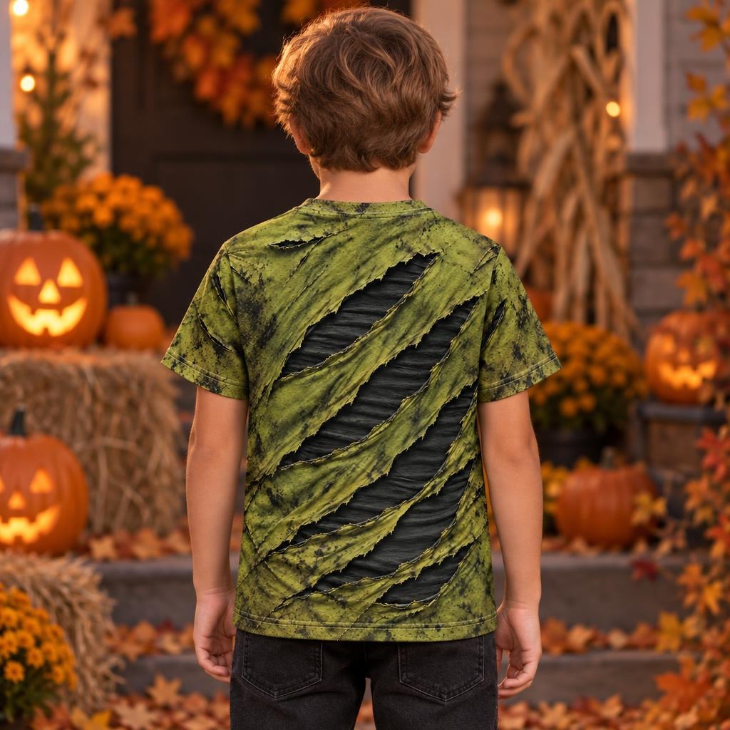 Toxic Torn Monster Costume All Over Youth T-Shirt Youth T-Shirts Old Glory
