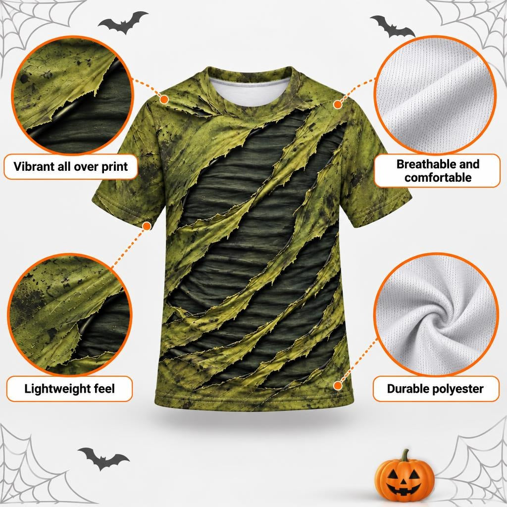Toxic Torn Monster Costume All Over Youth T-Shirt Youth T-Shirts Old Glory