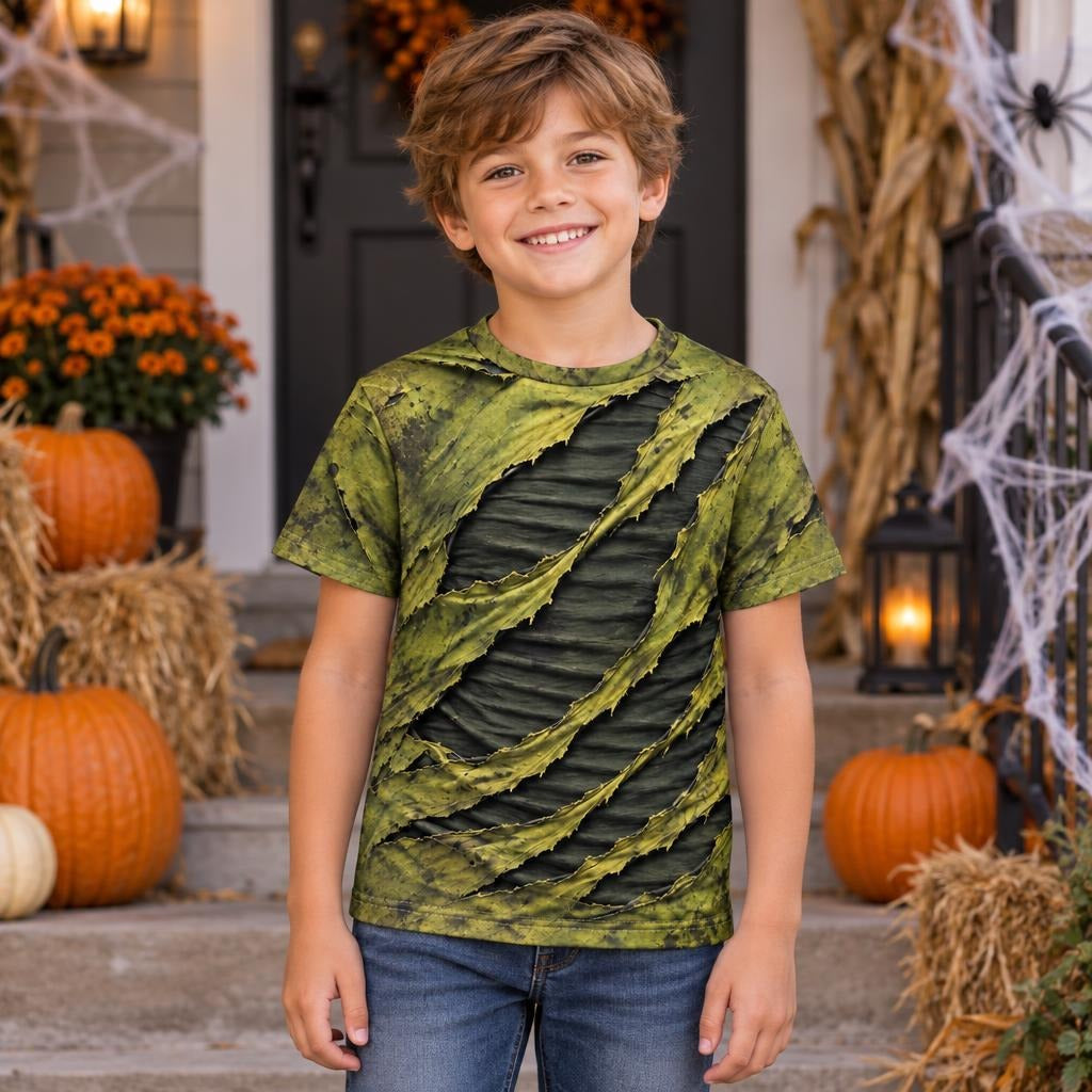 Toxic Torn Monster Costume All Over Toddler T-Shirt Toddler T-Shirts Old Glory