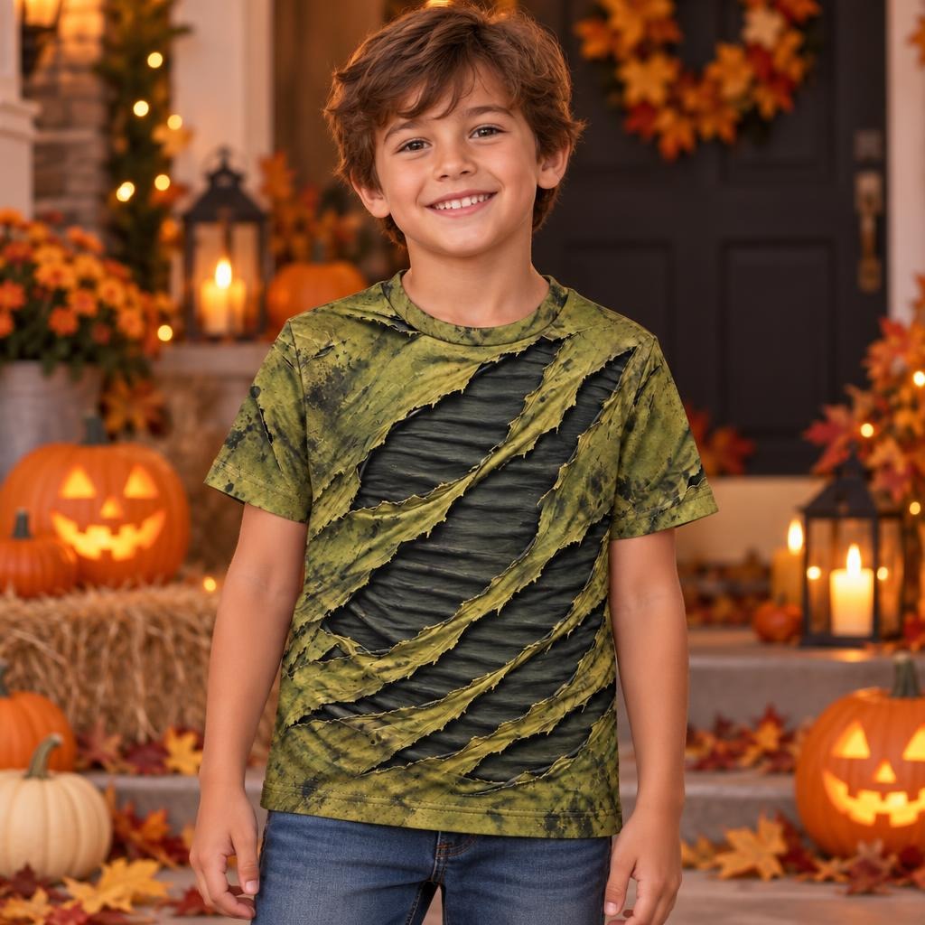 Toxic Torn Monster Costume All Over Toddler T-Shirt Toddler T-Shirts Old Glory