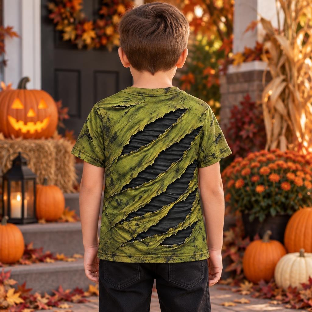 Toxic Torn Monster Costume All Over Toddler T-Shirt Toddler T-Shirts Old Glory