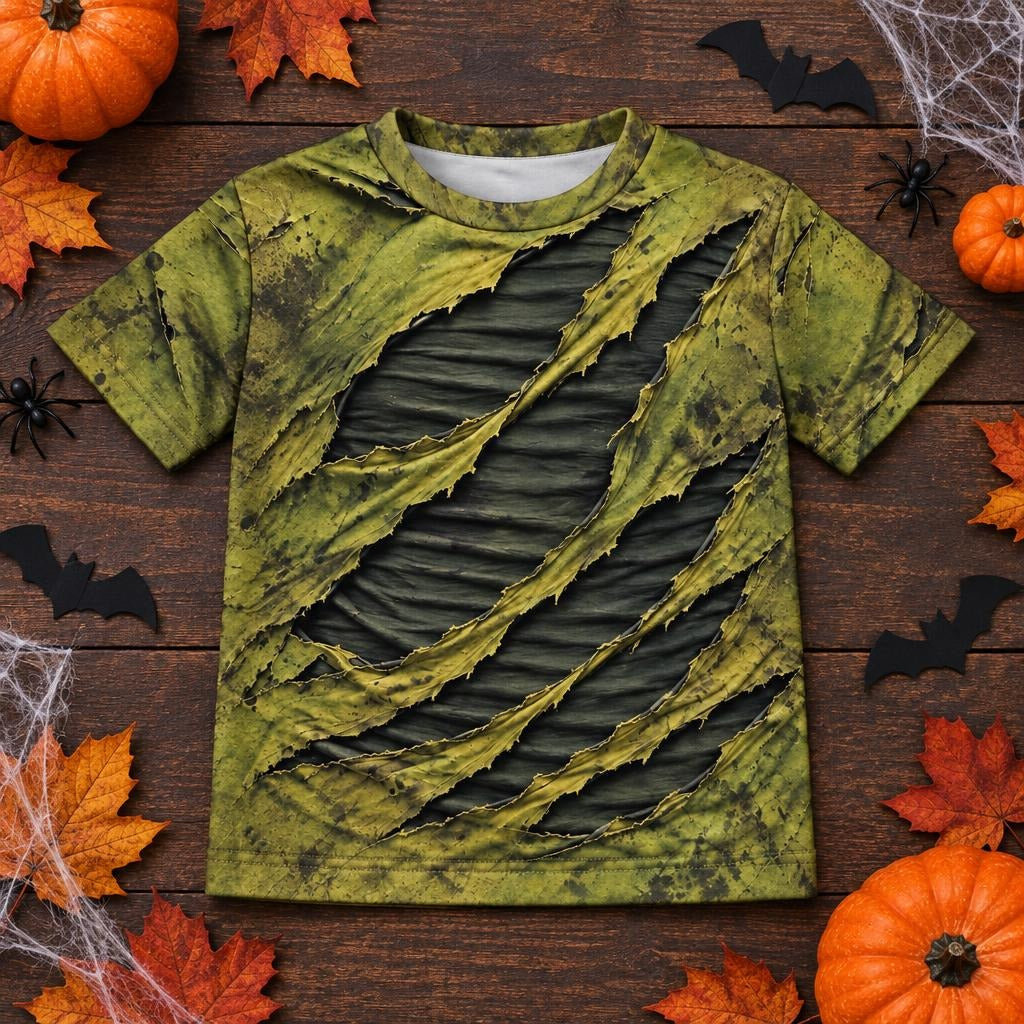 Toxic Torn Monster Costume All Over Toddler T-Shirt Toddler T-Shirts Old Glory