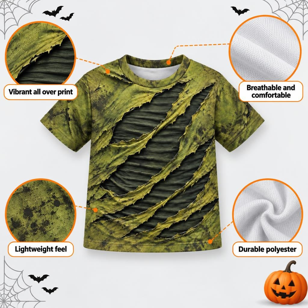 Toxic Torn Monster Costume All Over Toddler T-Shirt Toddler T-Shirts Old Glory