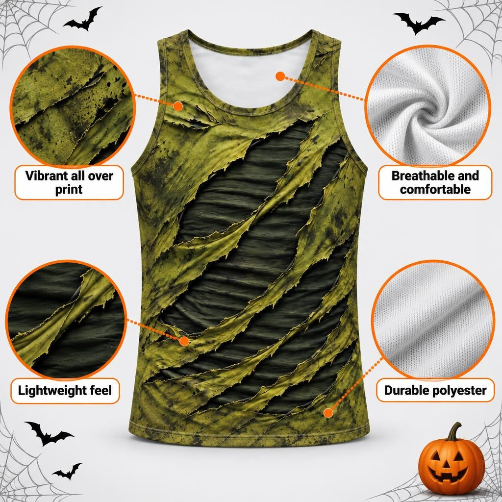 Toxic Torn Monster Costume All Over Men's Tank Top Men's Tank Tops Old Glory
