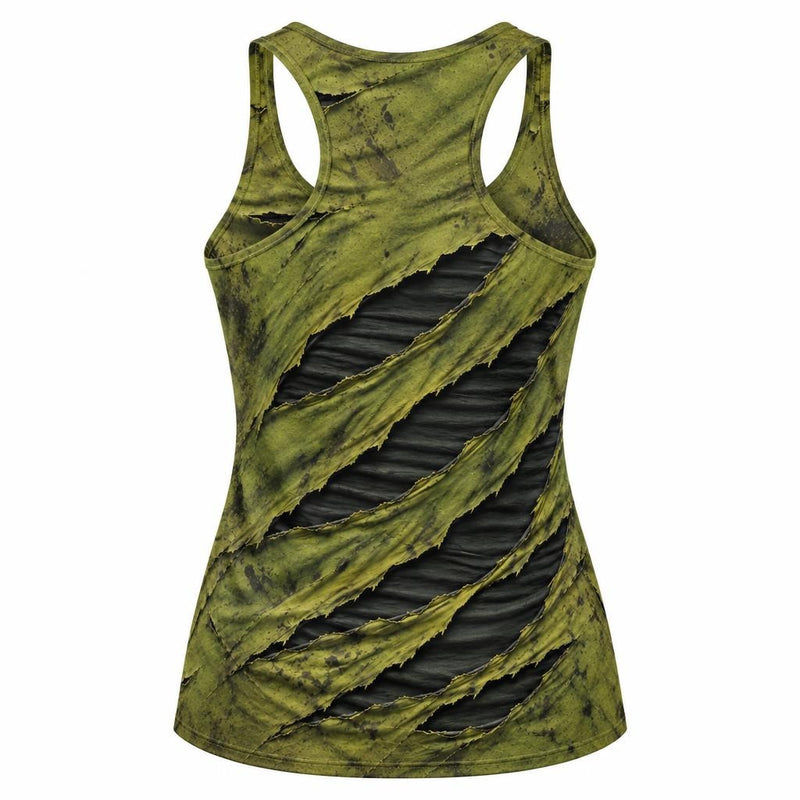 Toxic Torn Monster Costume All Over Women's Racerback Tank Top Women's Tank Tops Old Glory