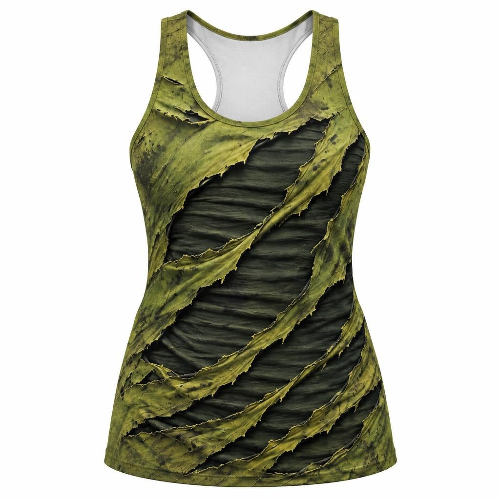 Toxic Torn Monster Costume All Over Women's Racerback Tank Top Women's Tank Tops Old Glory SM Multicolor