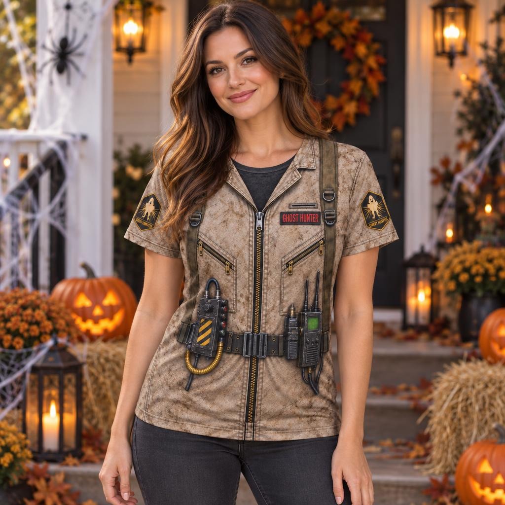 Paranormal Ghost Hunter Costume All Over Women's T-Shirt Women's T-Shirts Old Glory