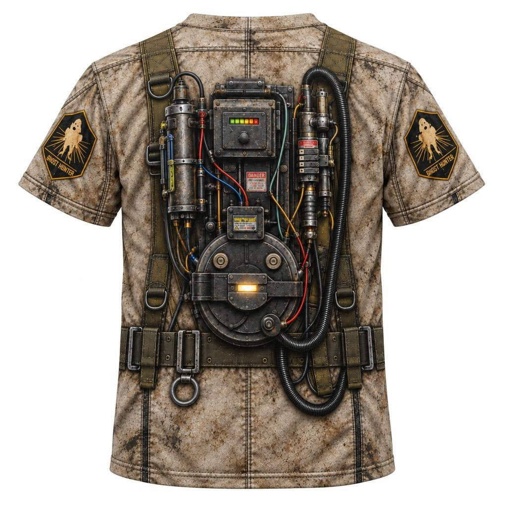 Paranormal Ghost Hunter Costume All Over Youth T-Shirt Youth T-Shirts Old Glory