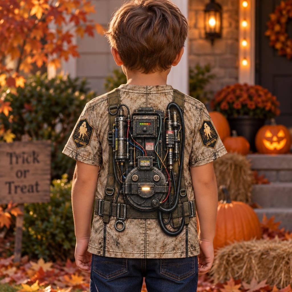 Paranormal Ghost Hunter Costume All Over Toddler T-Shirt Toddler T-Shirts Old Glory