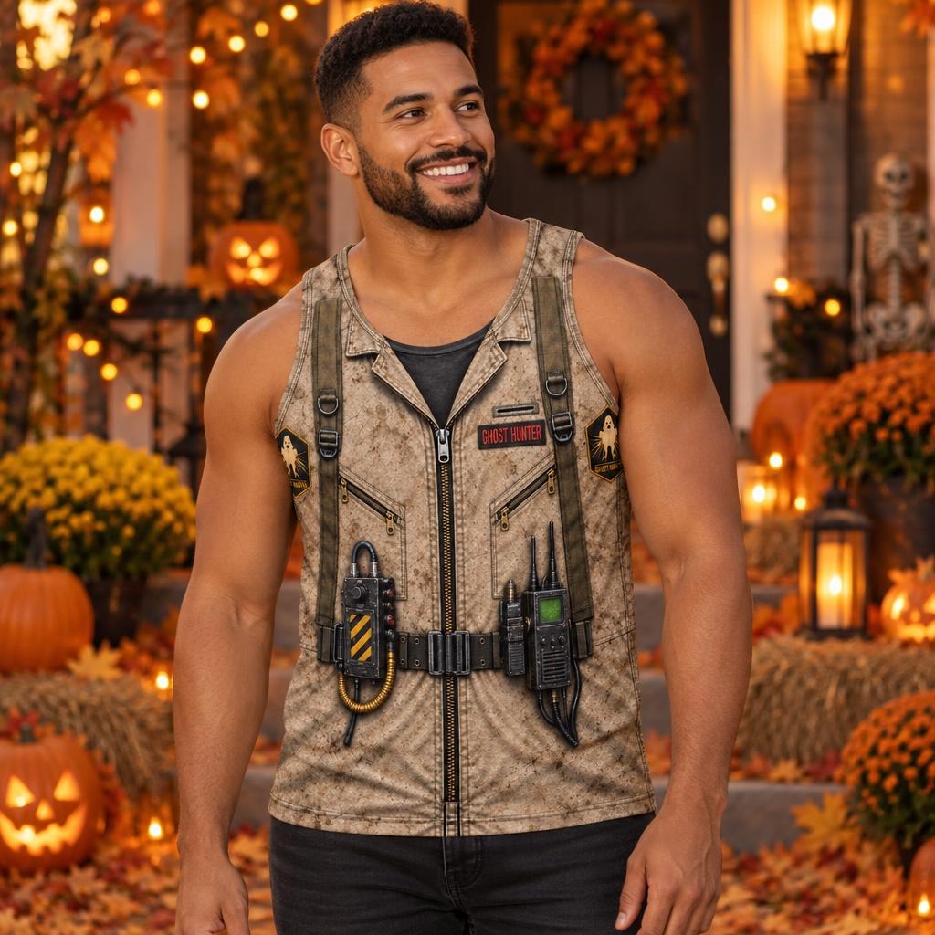 Paranormal Ghost Hunter Costume All Over Men's Tank Top Men's Tank Tops Old Glory