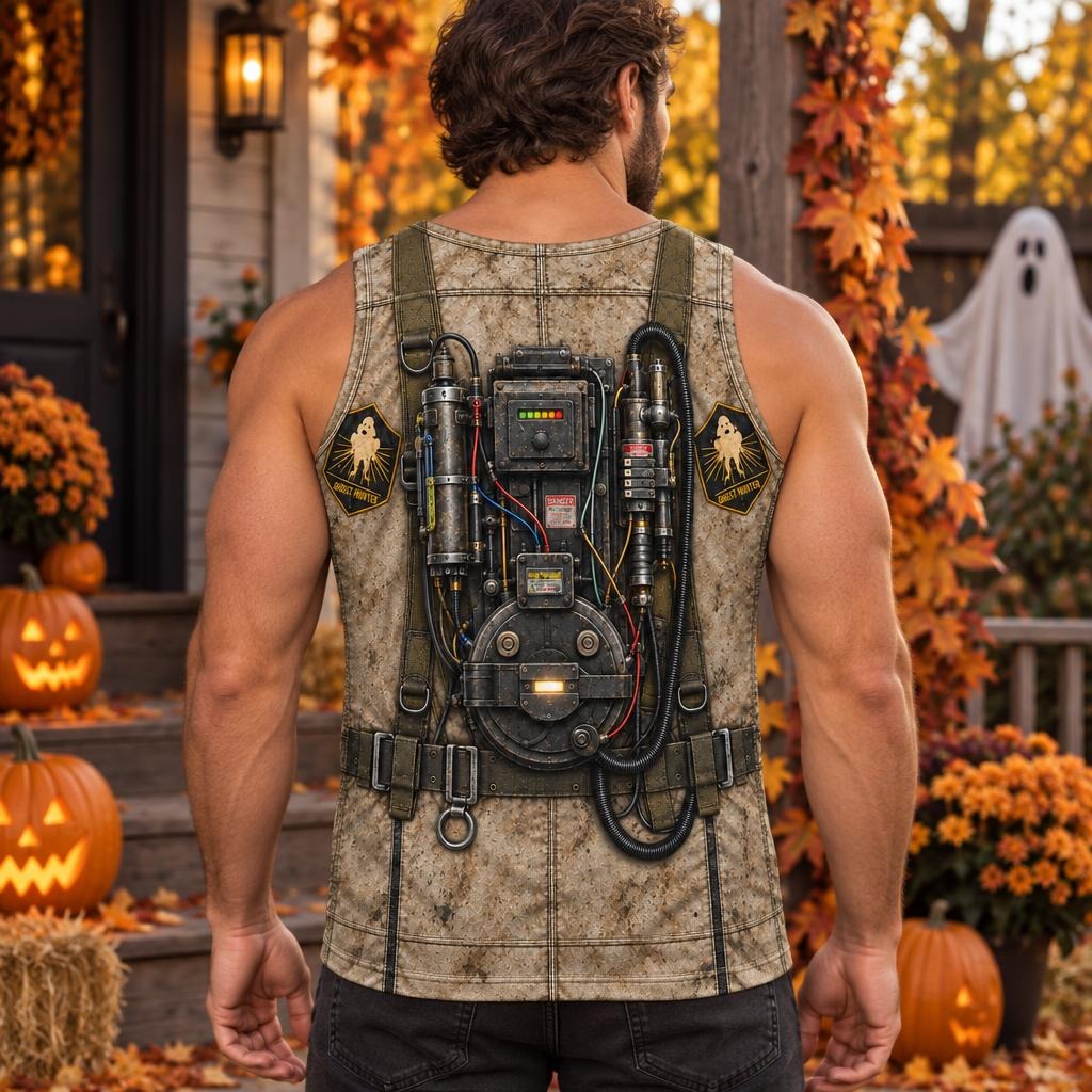 Paranormal Ghost Hunter Costume All Over Men's Tank Top Men's Tank Tops Old Glory