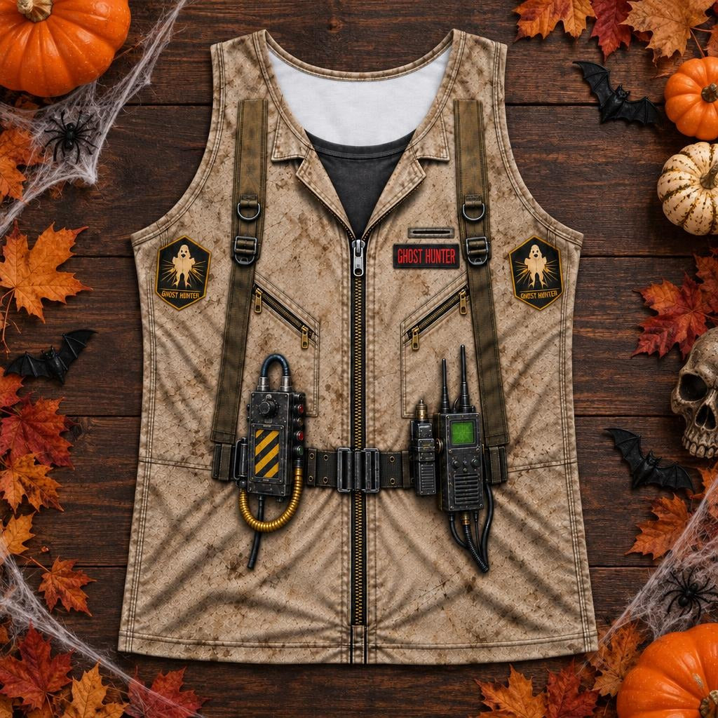 Paranormal Ghost Hunter Costume All Over Men's Tank Top Men's Tank Tops Old Glory