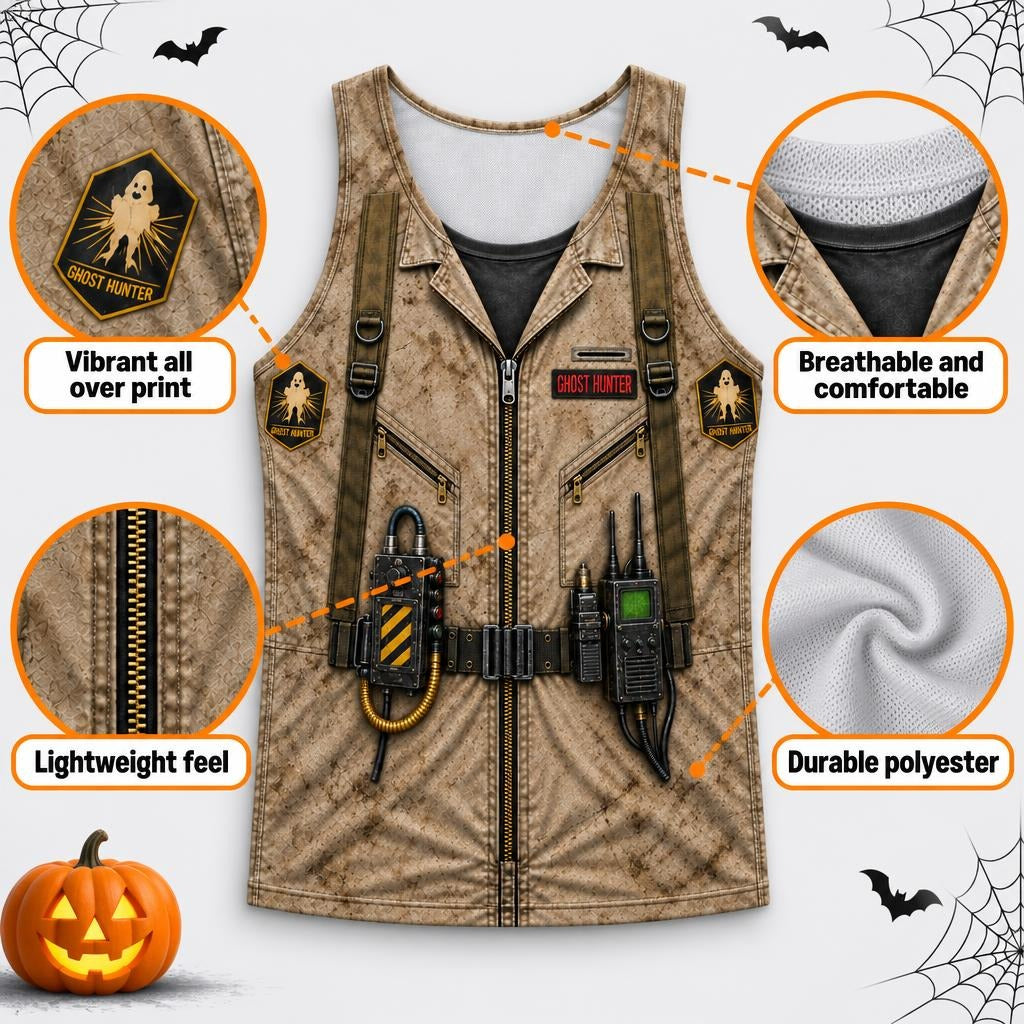 Paranormal Ghost Hunter Costume All Over Men's Tank Top Men's Tank Tops Old Glory