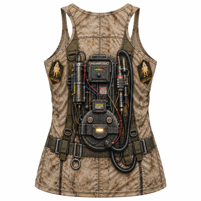 Paranormal Ghost Hunter Costume All Over Women's Racerback Tank Top Women's Tank Tops Old Glory