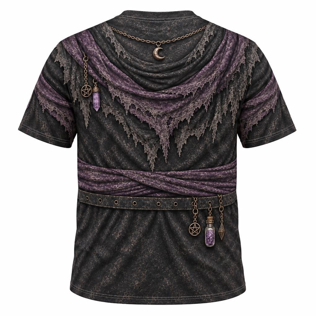 Dark Moon Witch Costume All Over Men's T-Shirt Men's T-Shirts Old Glory