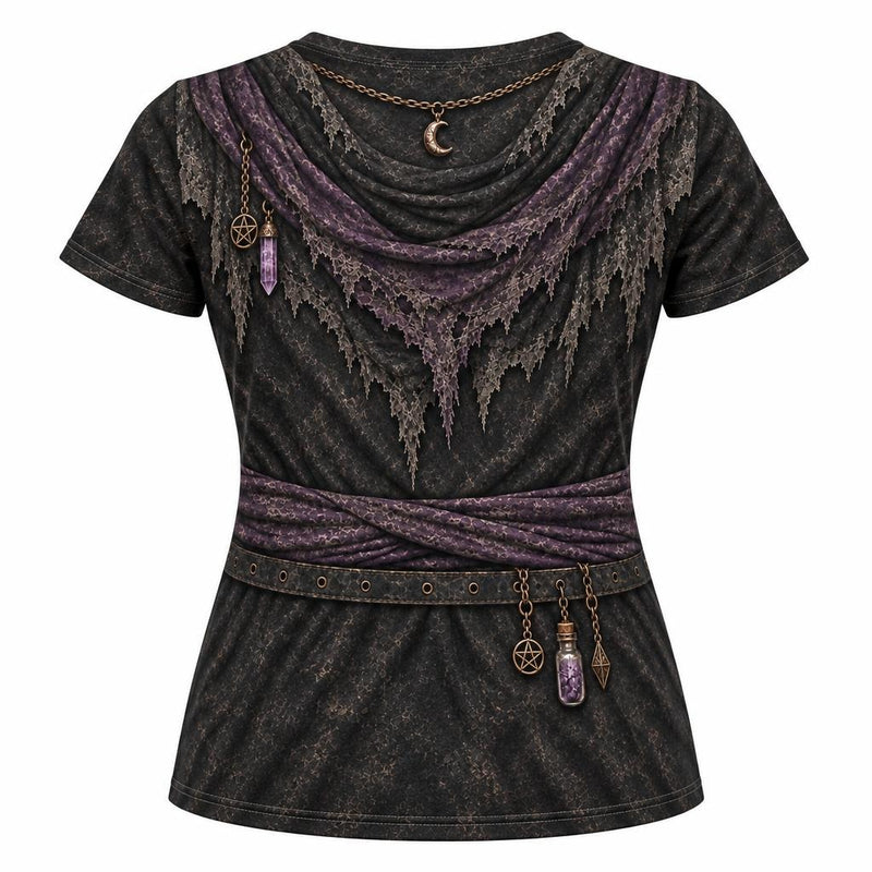 Dark Moon Witch Costume All Over Women's T-Shirt Women's T-Shirts Old Glory