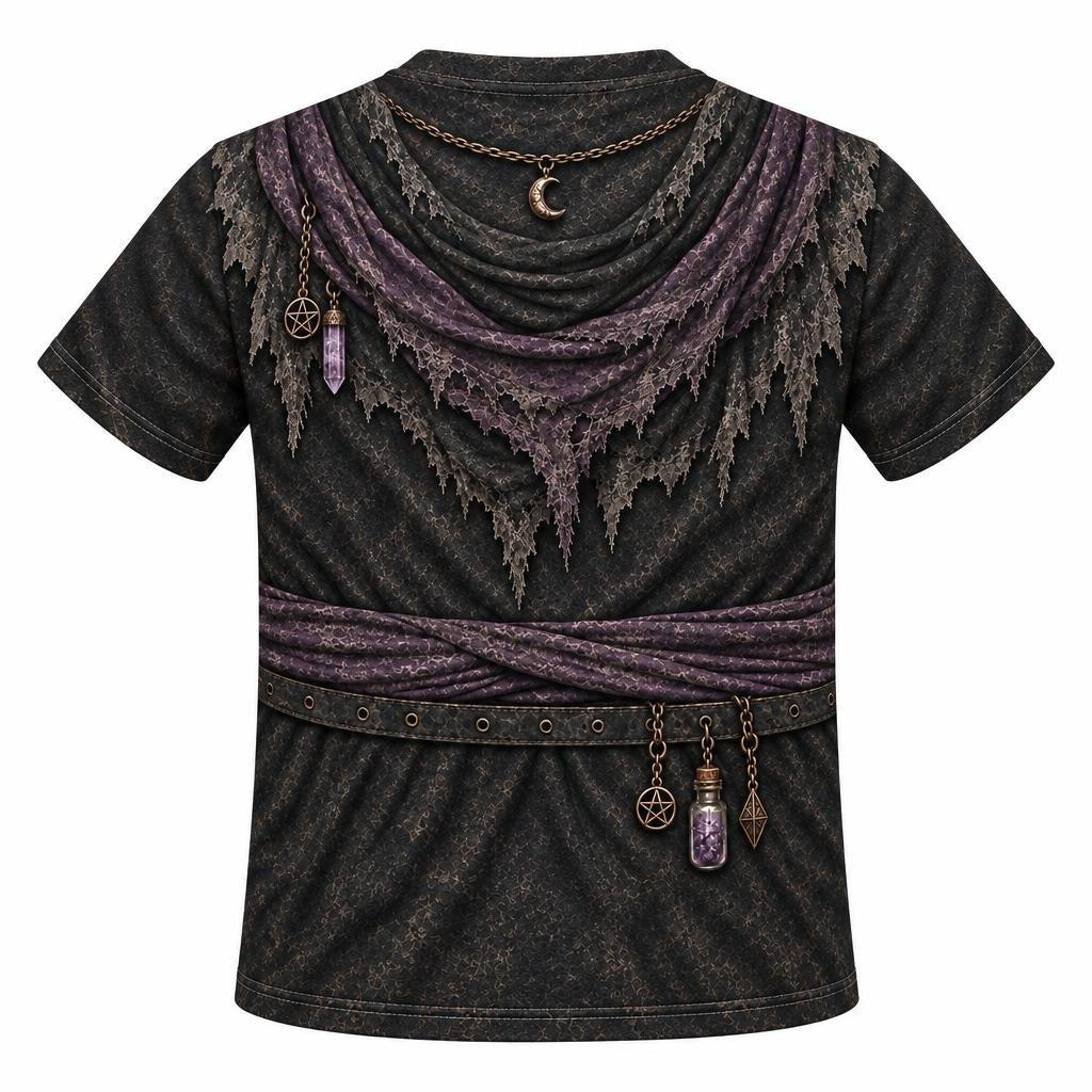 Dark Moon Witch Costume All Over Youth T-Shirt Youth T-Shirts Old Glory