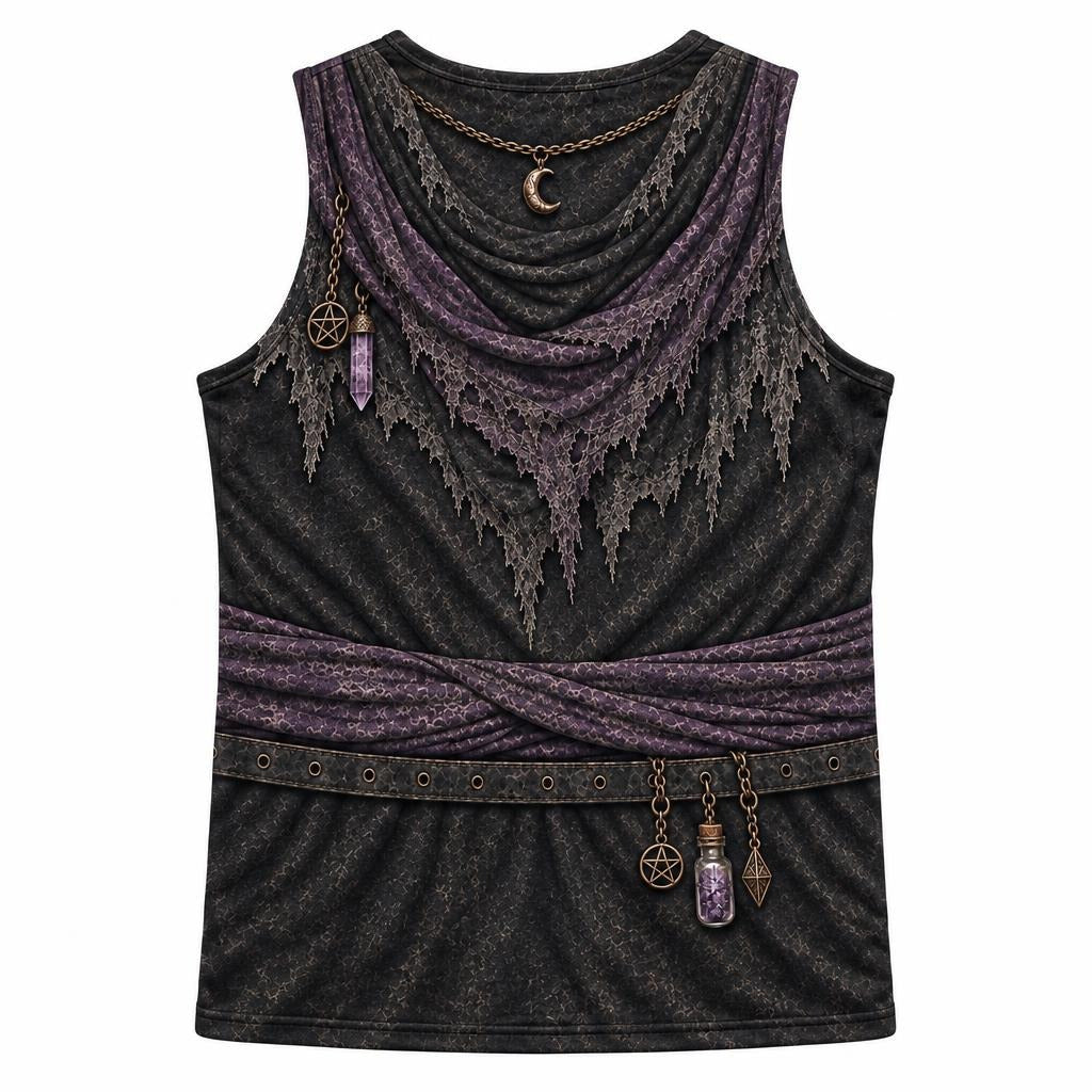 Dark Moon Witch Costume All Over Men's Tank Top Men's Tank Tops Old Glory