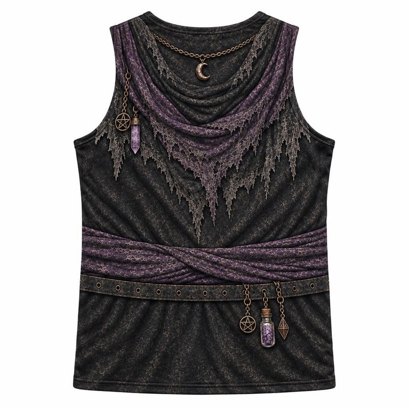 Dark Moon Witch Costume All Over Men's Tank Top Men's Tank Tops Old Glory