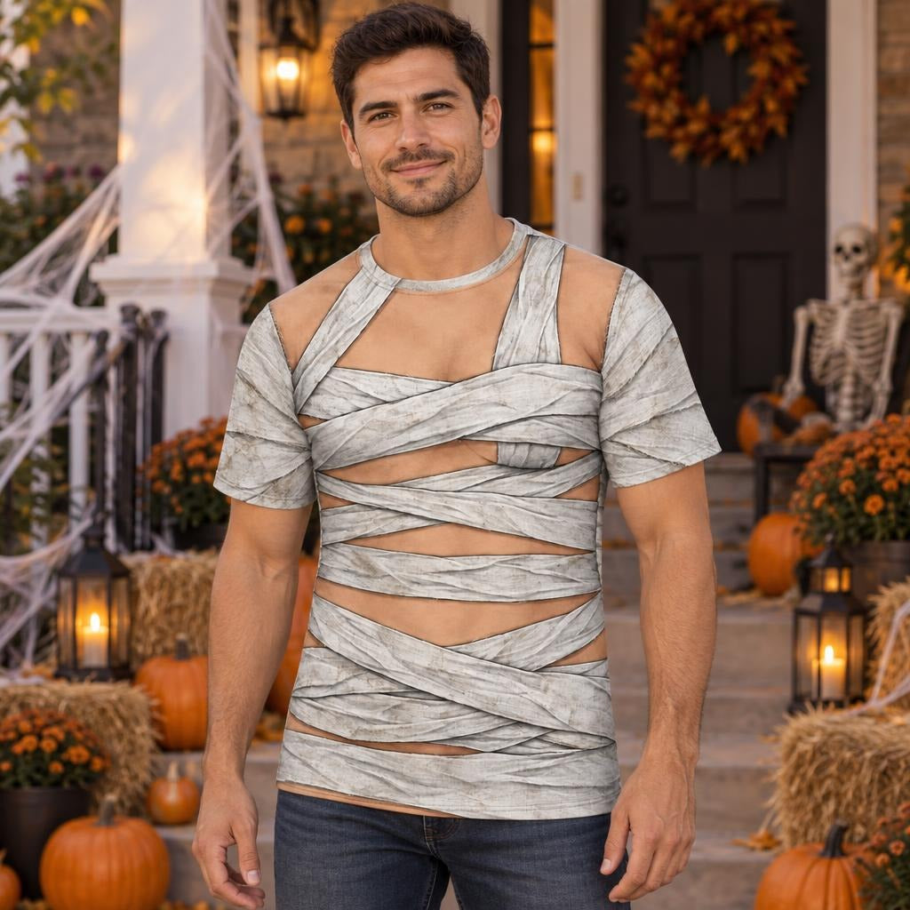 Sexy Mummy Costume All Over Men's T-Shirt Men's T-Shirts Old Glory