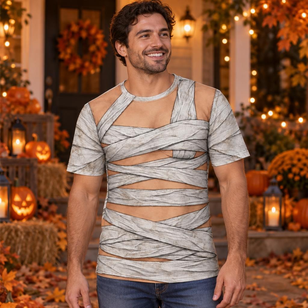 Sexy Mummy Costume All Over Men's T-Shirt Men's T-Shirts Old Glory