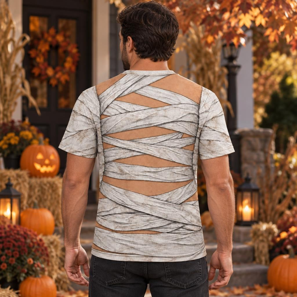 Sexy Mummy Costume All Over Men's T-Shirt Men's T-Shirts Old Glory