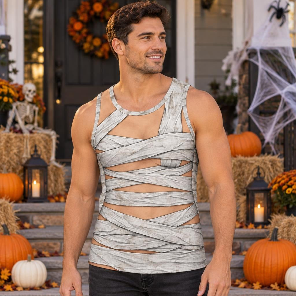 Sexy Mummy Costume All Over Men's Tank Top Men's Tank Tops Old Glory