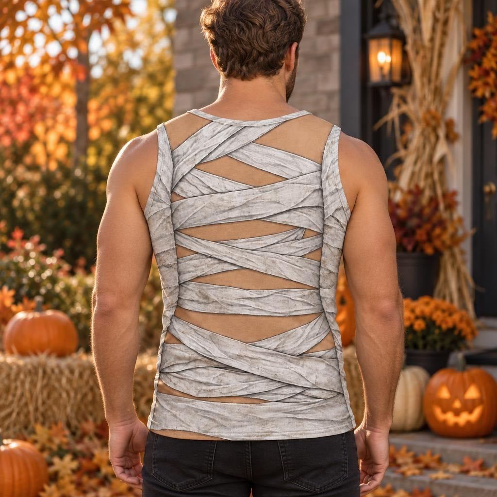 Sexy Mummy Costume All Over Men's Tank Top Men's Tank Tops Old Glory