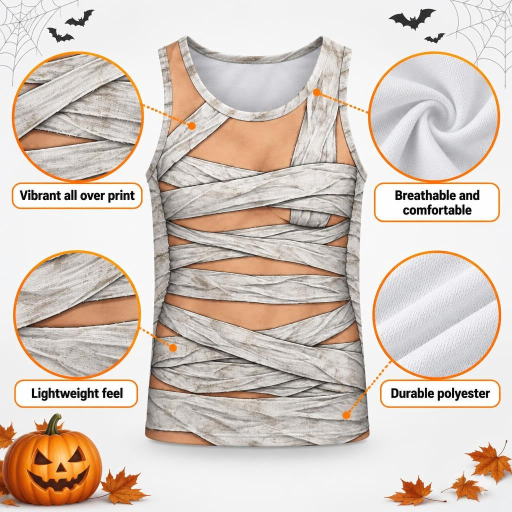 Sexy Mummy Costume All Over Men's Tank Top Men's Tank Tops Old Glory