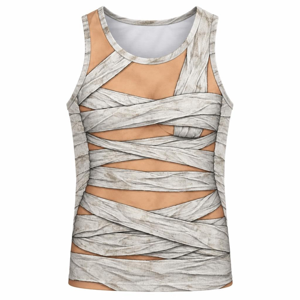 Sexy Mummy Costume All Over Men's Tank Top Men's Tank Tops Old Glory SM Multicolor