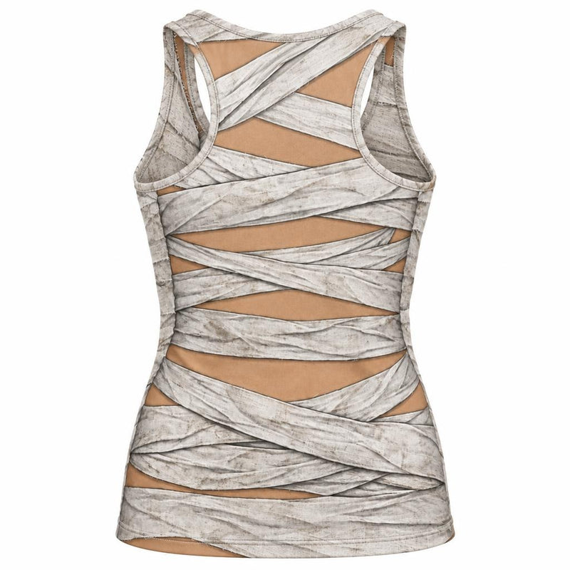 Sexy Mummy Costume All Over Women's Racerback Tank Top Women's Tank Tops Old Glory