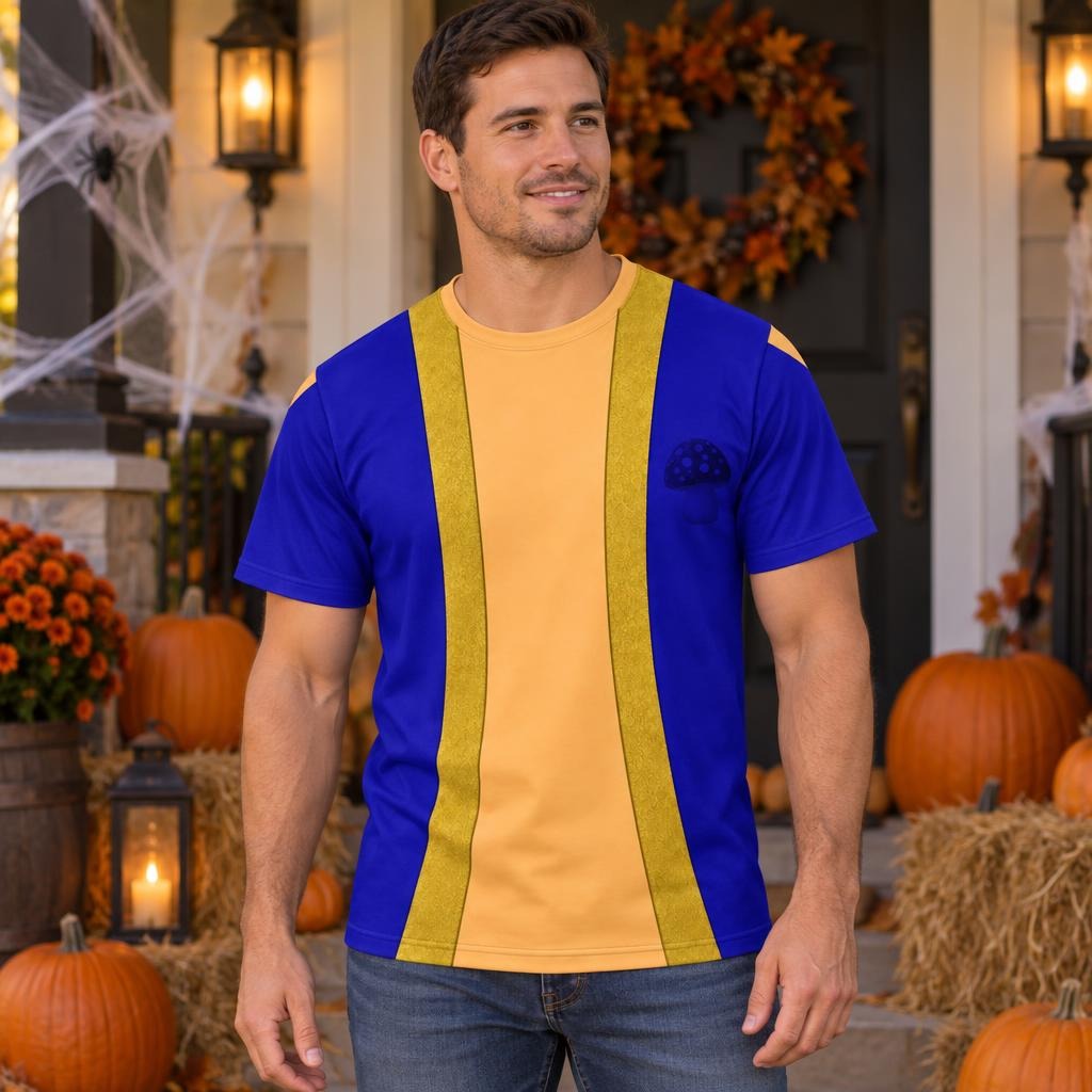 Mini Mushroom Master Sidekick Costume All Over Men's T-Shirt Men's T-Shirts Old Glory