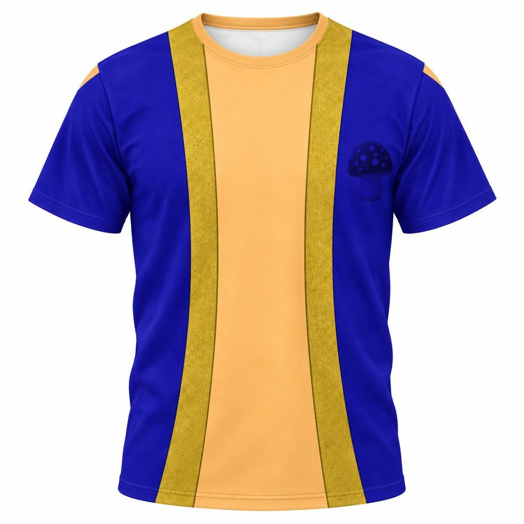 Mini Mushroom Master Sidekick Costume All Over Men's T-Shirt Men's T-Shirts Old Glory SM Multicolor