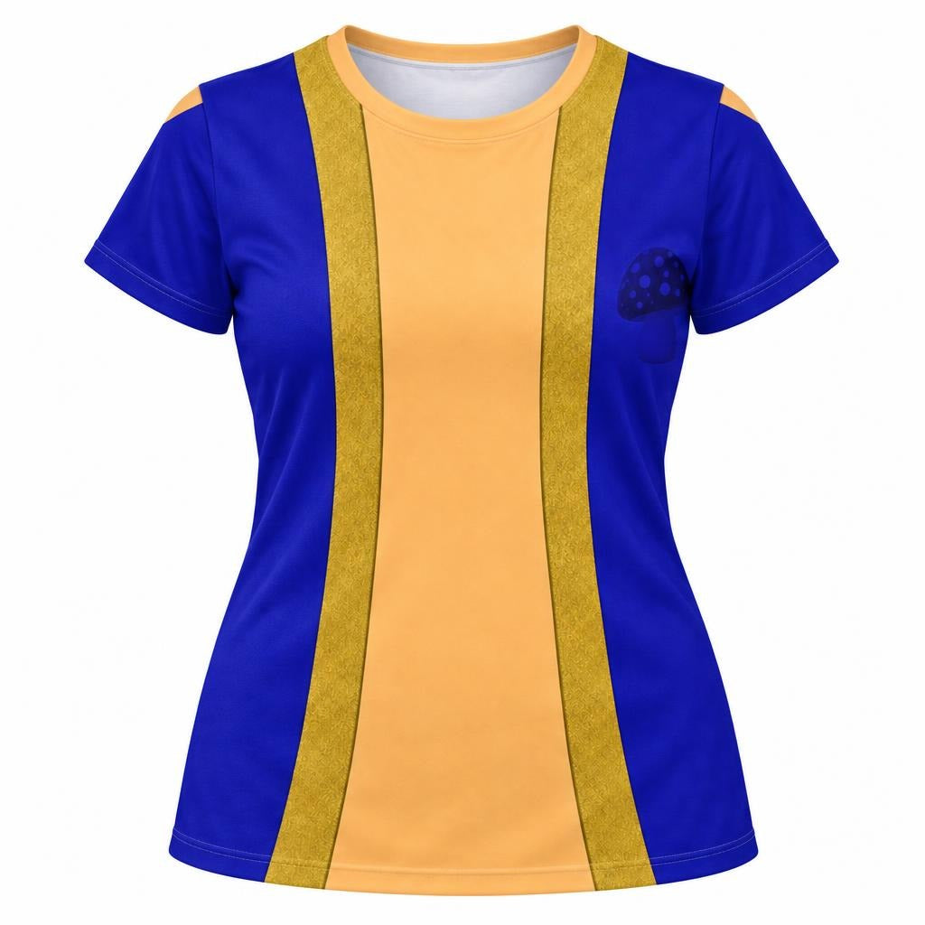 Mini Mushroom Master Sidekick Costume All Over Women's T-Shirt Women's T-Shirts Old Glory SM Multicolor