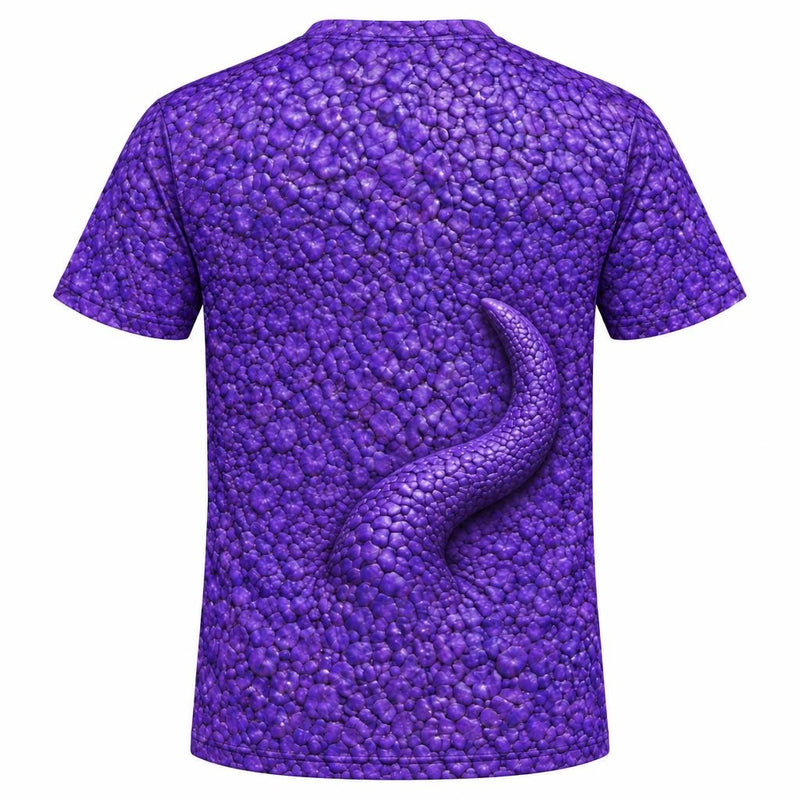 Purple Scaled Monster Costume All Over Men's T-Shirt Men's T-Shirts Old Glory