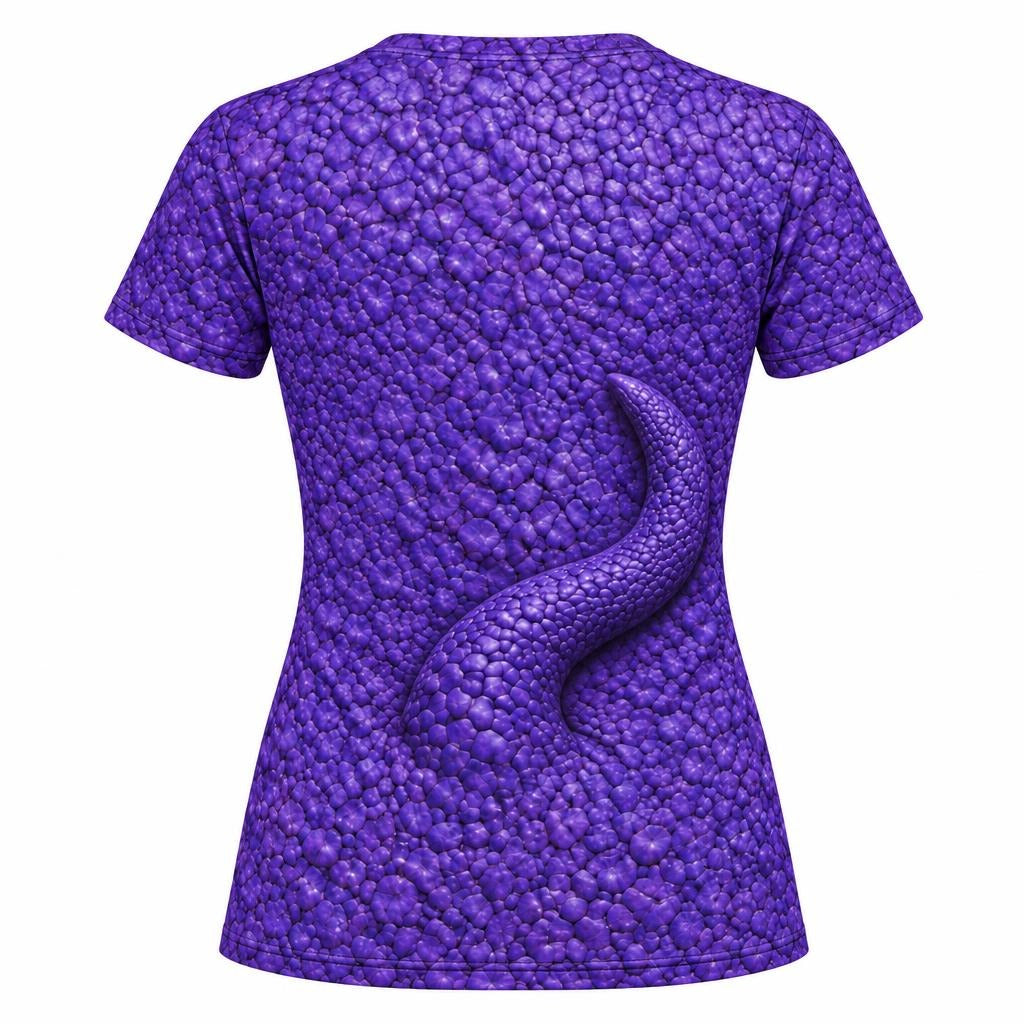 Purple Scaled Monster Costume All Over Women's T-Shirt Women's T-Shirts Old Glory