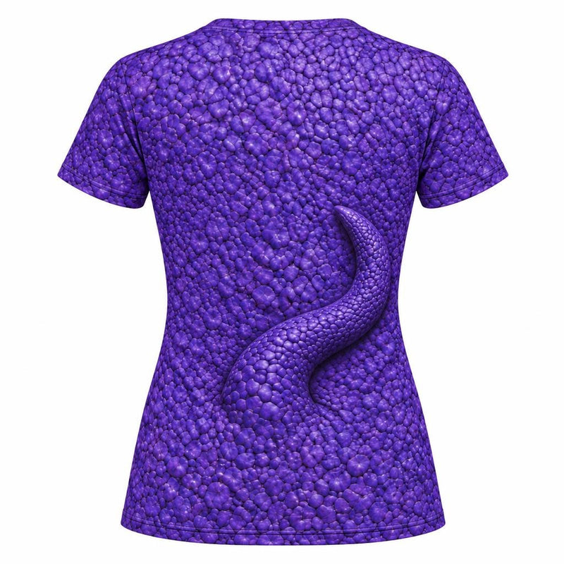 Purple Scaled Monster Costume All Over Women's T-Shirt Women's T-Shirts Old Glory