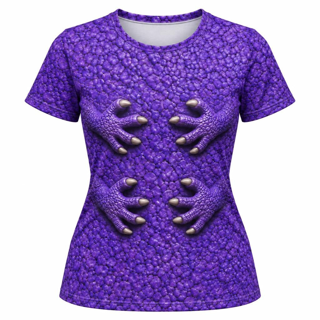Purple Scaled Monster Costume All Over Women's T-Shirt Women's T-Shirts Old Glory SM Multicolor