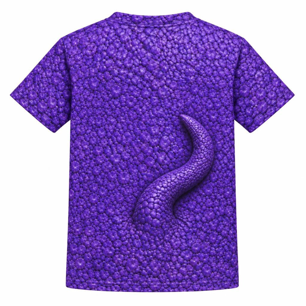 Purple Scaled Monster Costume All Over Youth T-Shirt Youth T-Shirts Old Glory