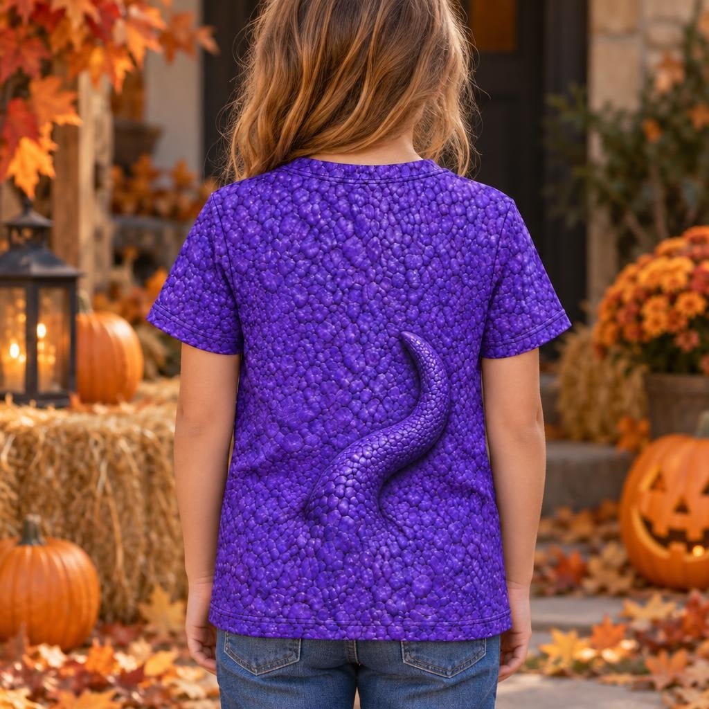Purple Scaled Monster Costume All Over Toddler T-Shirt Toddler T-Shirts Old Glory