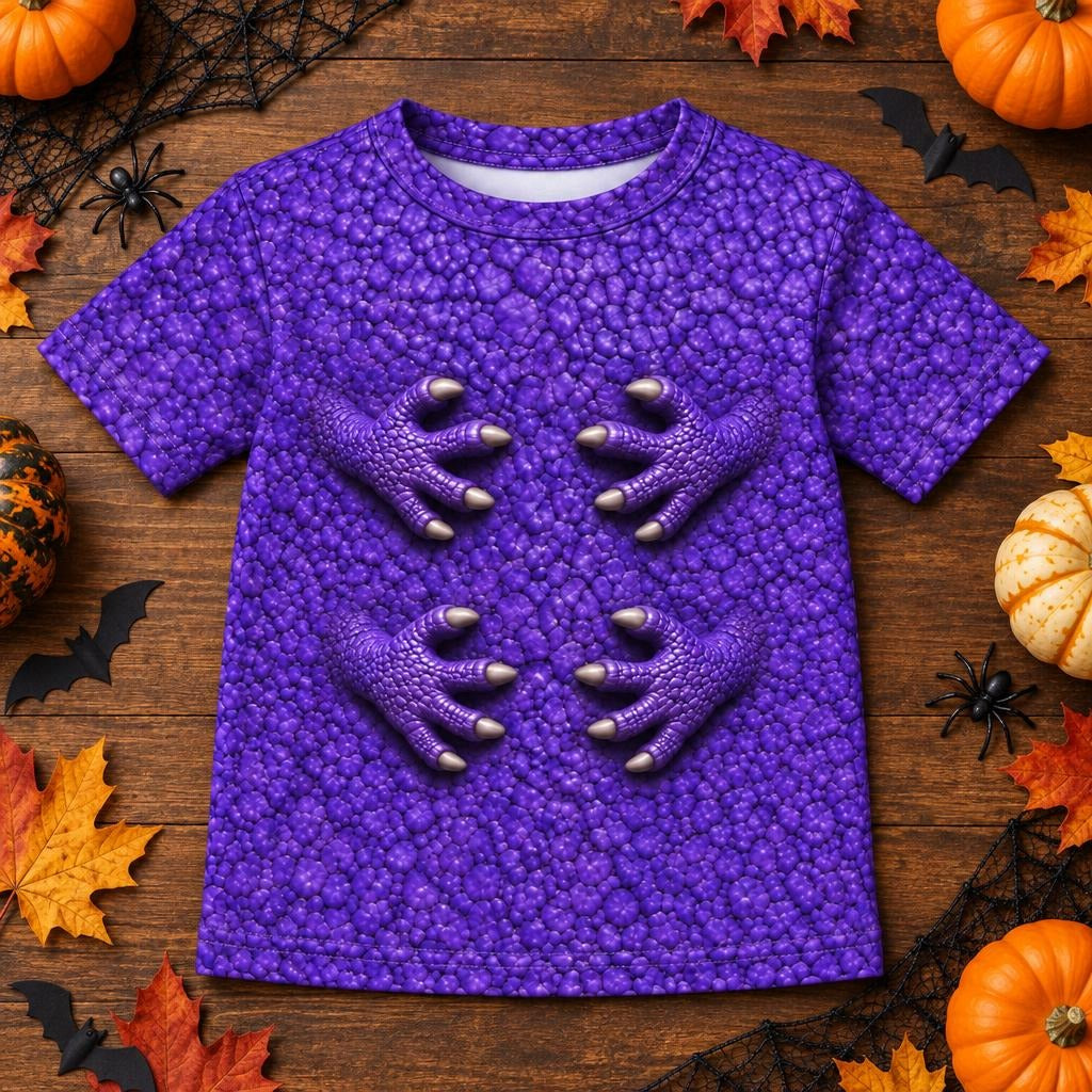 Purple Scaled Monster Costume All Over Toddler T-Shirt Toddler T-Shirts Old Glory