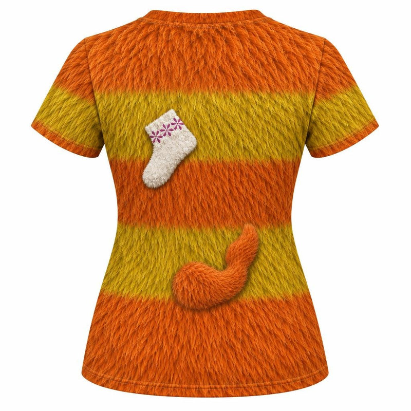 Orange Furry Monster Costume All Over Women's T-Shirt Women's T-Shirts Old Glory
